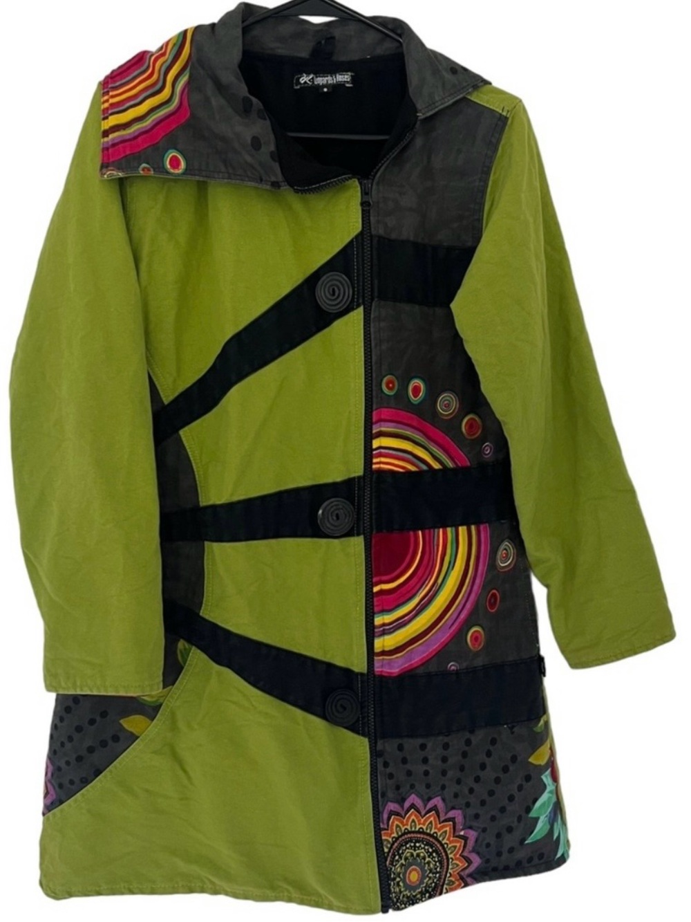 Leopards & Roses Zip Up Jacket Size S
